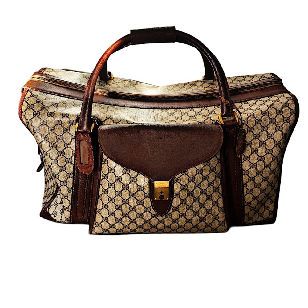 Authentic Vintage Gucci Monogram GG Rare Oversized Travel Bag